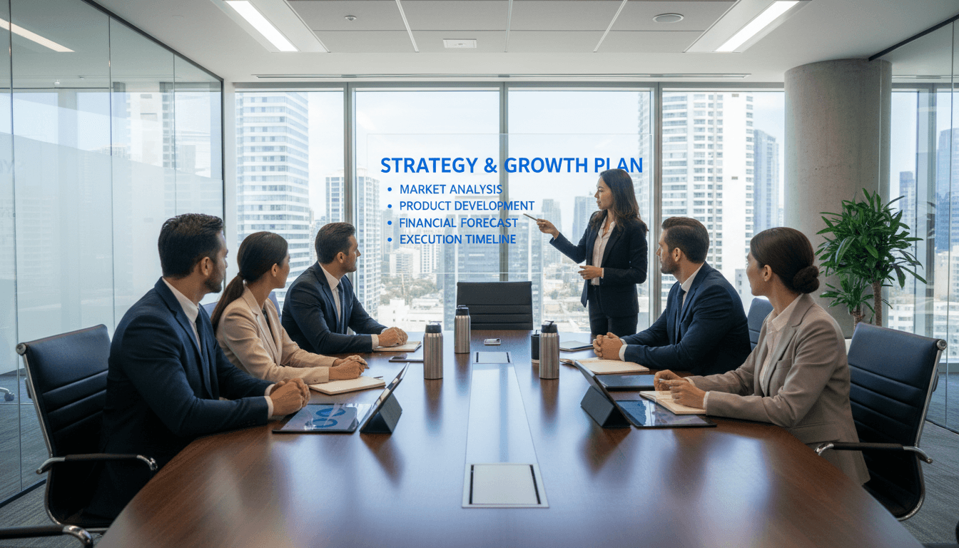 فريق متخصص في اجتماع عمل احترافي